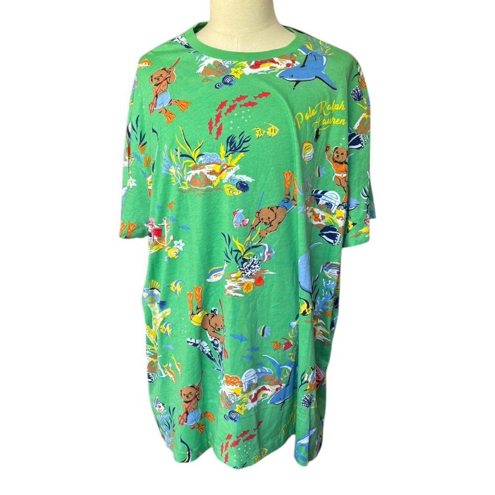 Polo Ralph Lauren Polo Bear Jersey T-
Shirt Green | 3XB - Picture 6 of 15